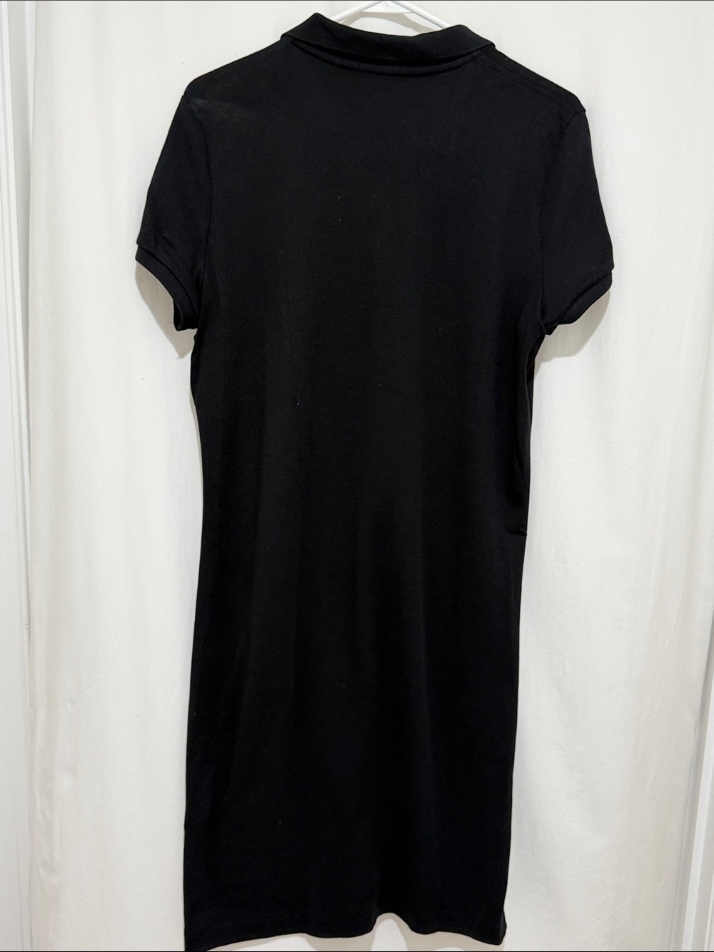 Ralph Lauren Black Polo Shirt Dress Blue Pony Logo Classic 100% Cotton Size L - Picture 3 of 6